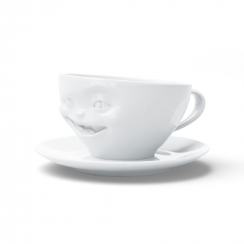 FiftyEight Tasse zwinkernd weiss